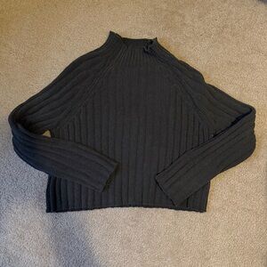 American Eagle Mock Neck Ribbed Sweater